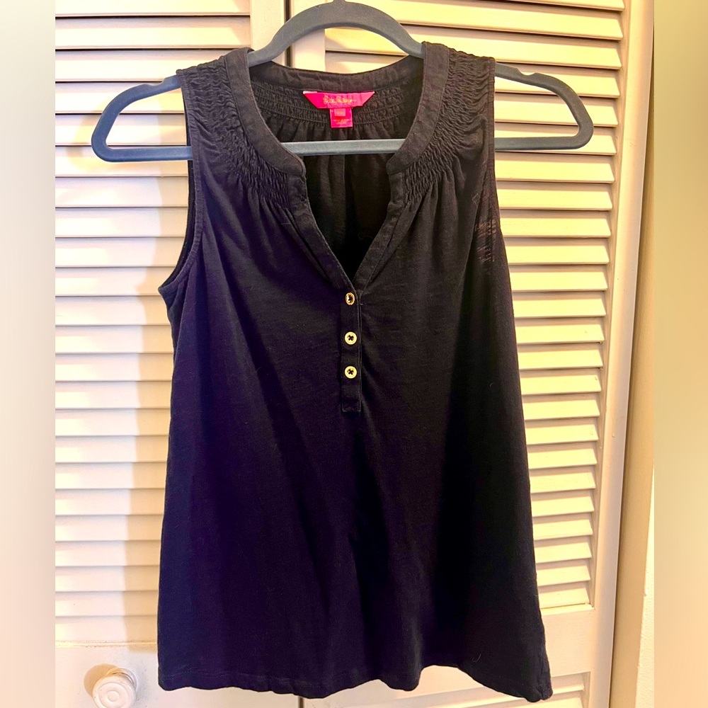Lilly Pulitzer Navy Sleeveless Top, Size XXS